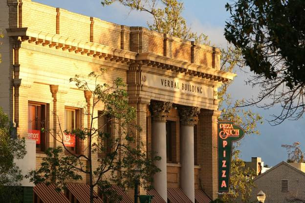 Verbal Building — home of Pizza N Such in Claremont, CA